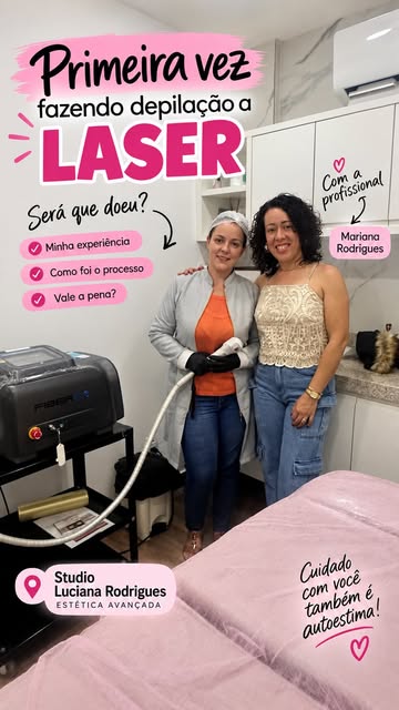 ✨ Minha primeira experiência com depilação a laser! ✨ Confesso que fui com aquele medinho de doer… 😅 Mas me surpreen...