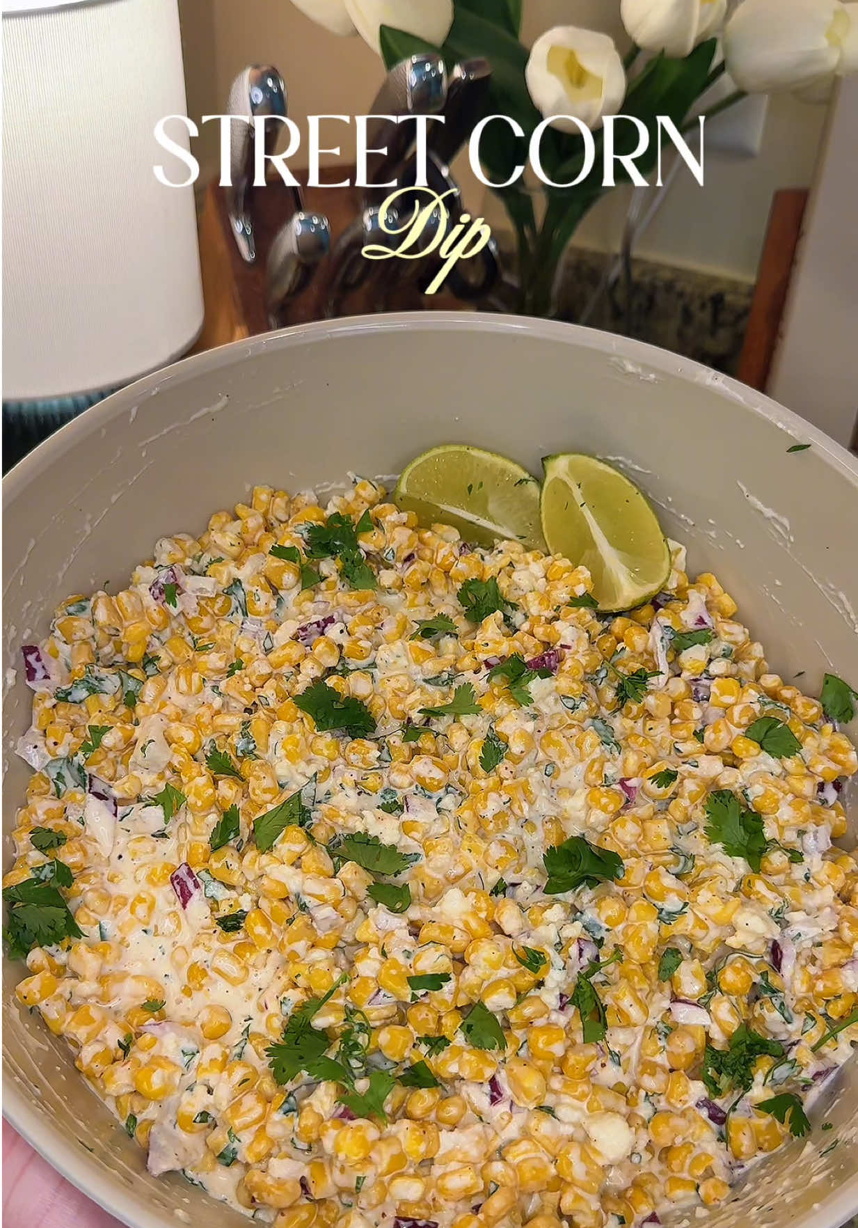 🌽🍋‍🟩 Street Corn Dip for a tailgate today. Recipe ⬇️ (Note: I made x4 of this recipe in the video) Ingredients: *...