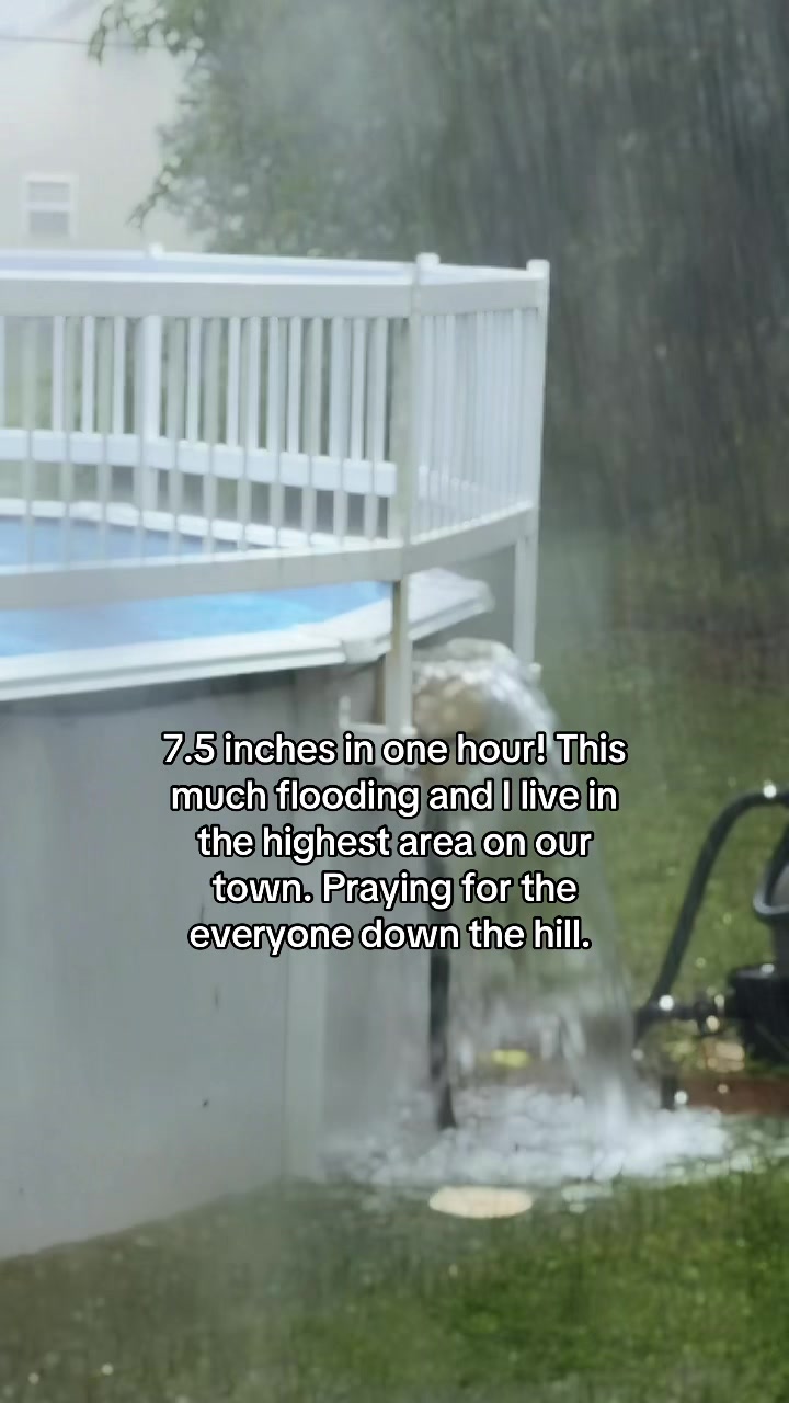 Rain was definitely needed but this🤯 back to mowing the grass. #flashflooding #flood #indiana #indianaweather