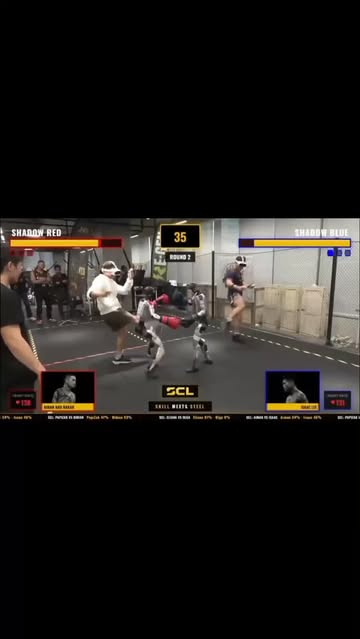 Bro switched sports mid-fight for a second… 💀🤖 Isaac (Shadow Red) got way too fired up in Round 2 and launched an i...
