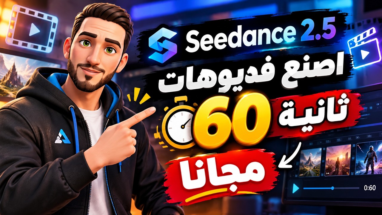اصنع فديوهات باستخدام Seedance 2.5 مدة 60 ثانية مجانا بالذكاء الاصطناعي في الفيديو ده هنتكلم عن واحدة من أقوى أدوات ص...