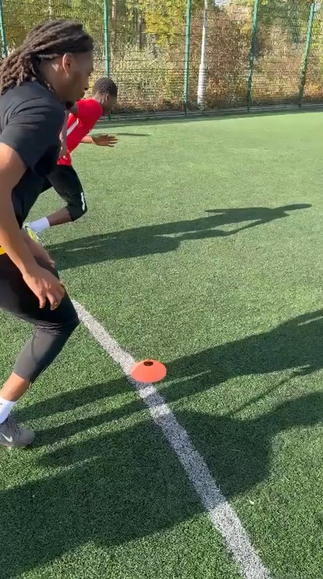 Agility work after football session