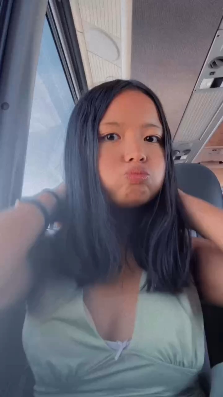 On the bus showing off a top brand.