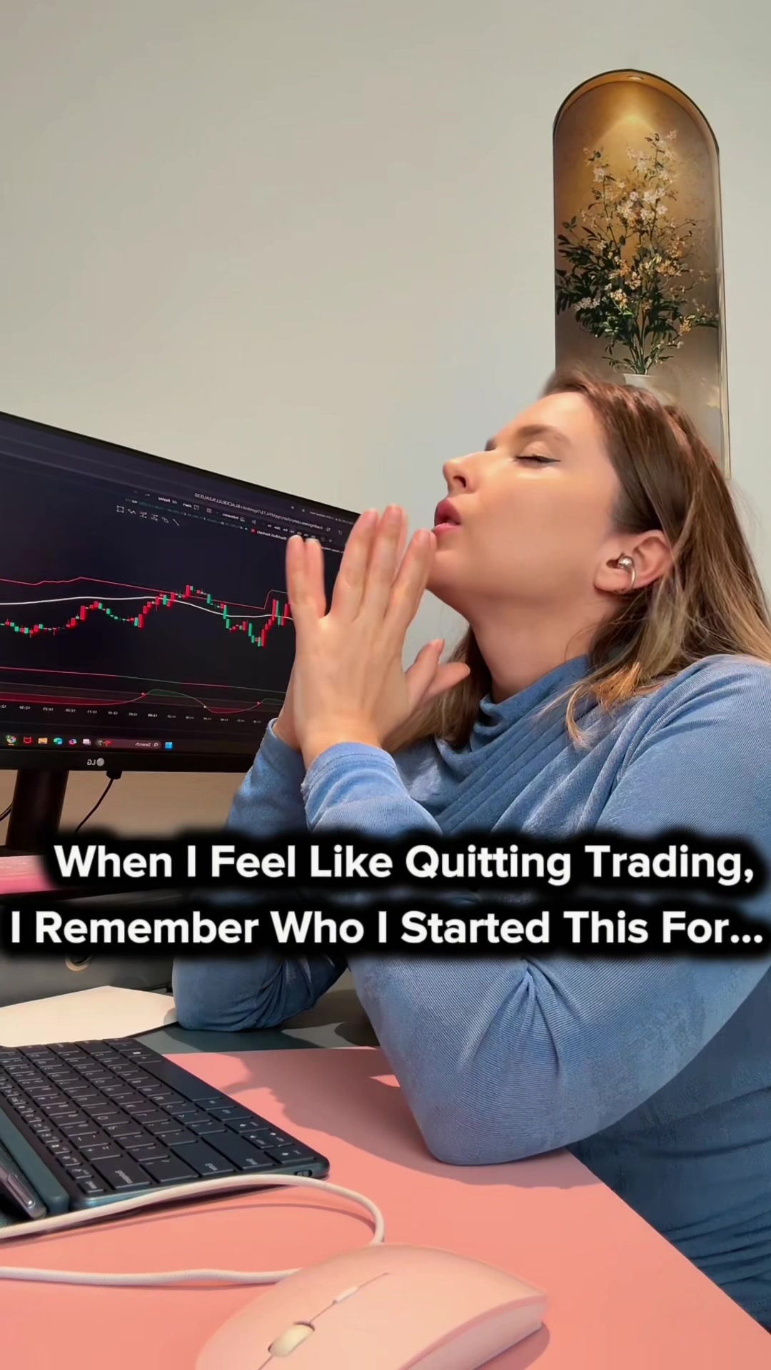 Some days trading tests me. Then I remember the girl who dreamed of this life. #trading #daytrading #trader #tradingm...
