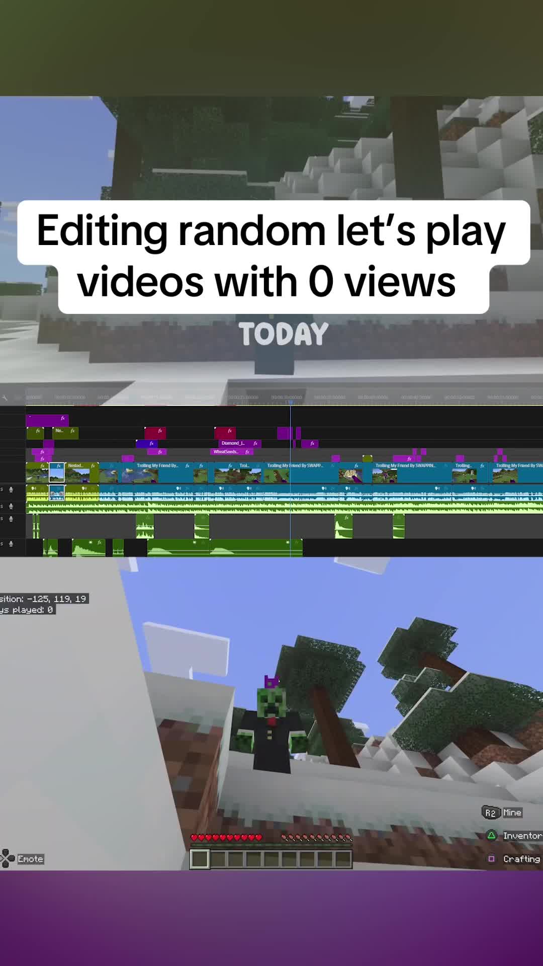 Editing random lets plays on YouTube #editing