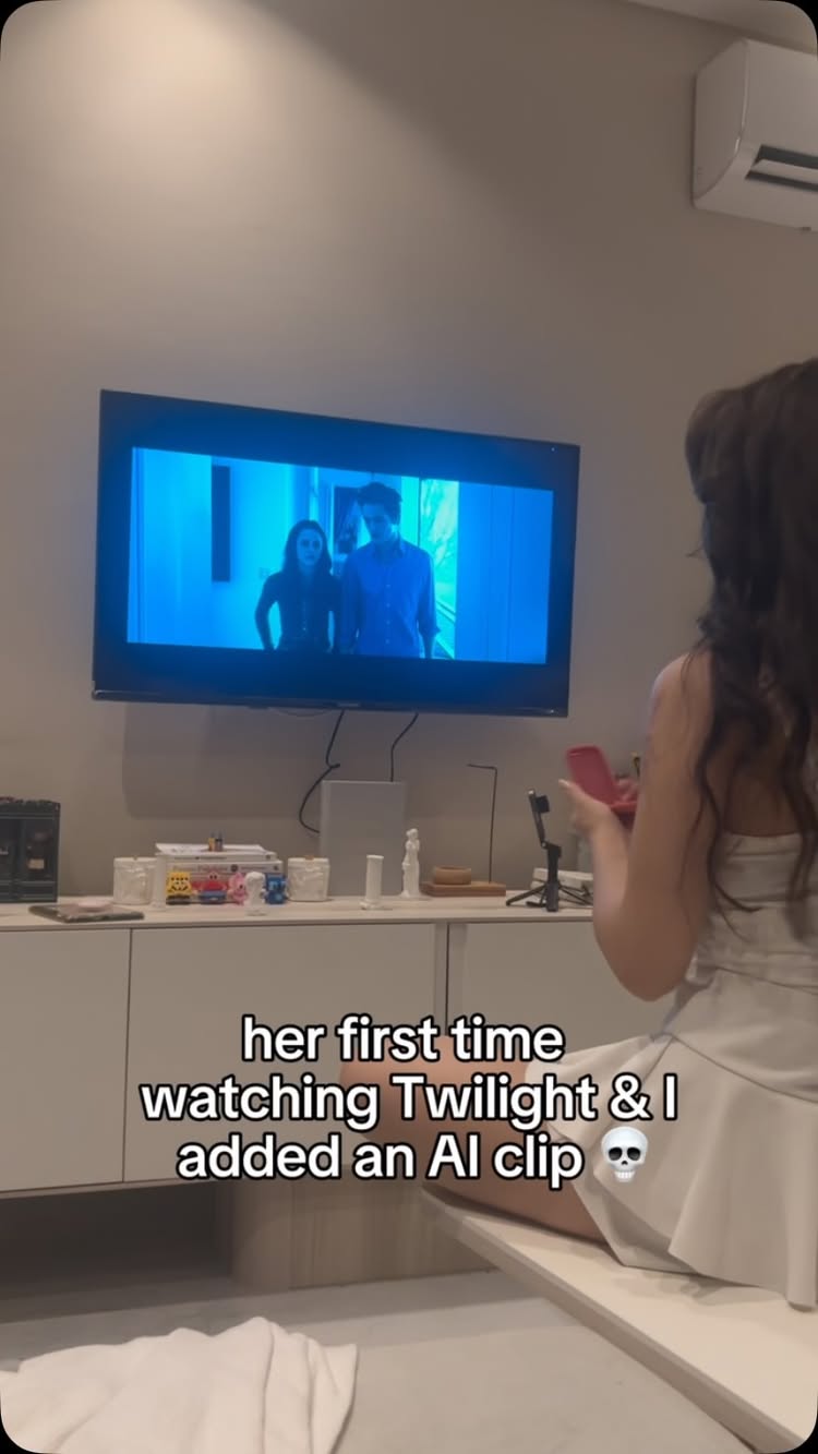 Her reaction 🤣 #unhinged #prank #prankvideo #twilight #pranktok