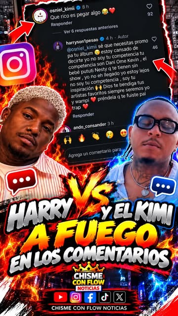 Anoche se puso caliente instagram en los comentarios de una publicación de @harryson1pesao donde @osniel_kimii coment...