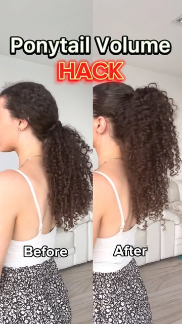 How to make your ponytail look fuller! Use this simple trick to make it seem like you have more hair, with more volum...