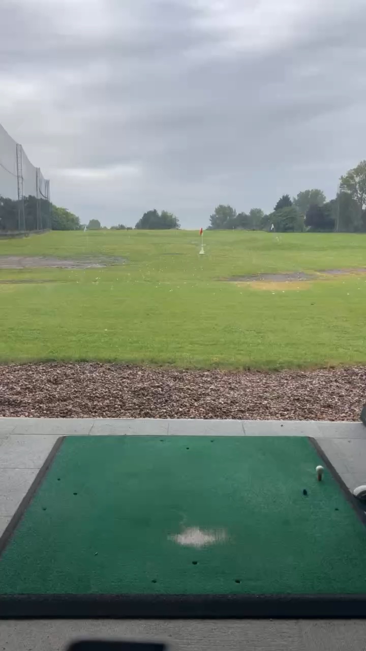 Playing golf