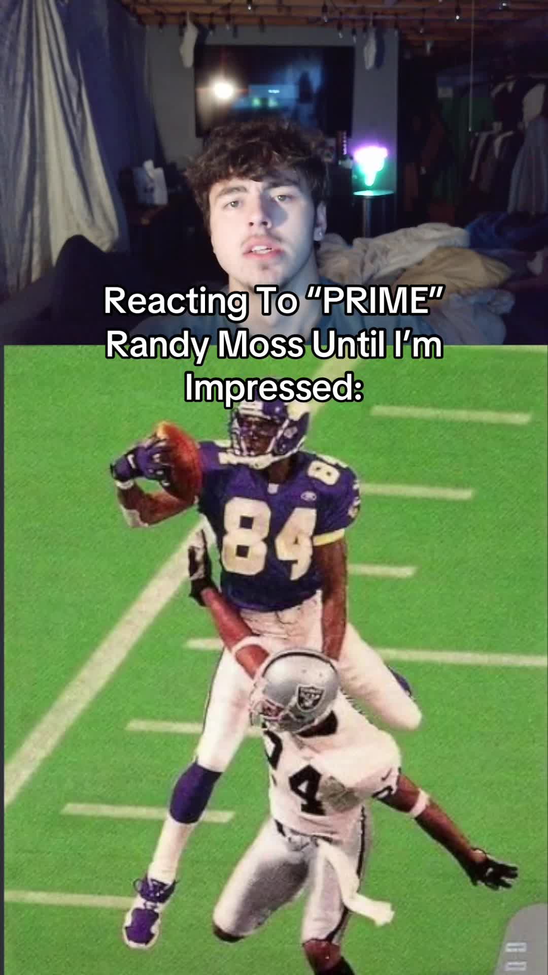 Prime Randy Moss might’ve been superhuman… #nfl #randymoss #reaction