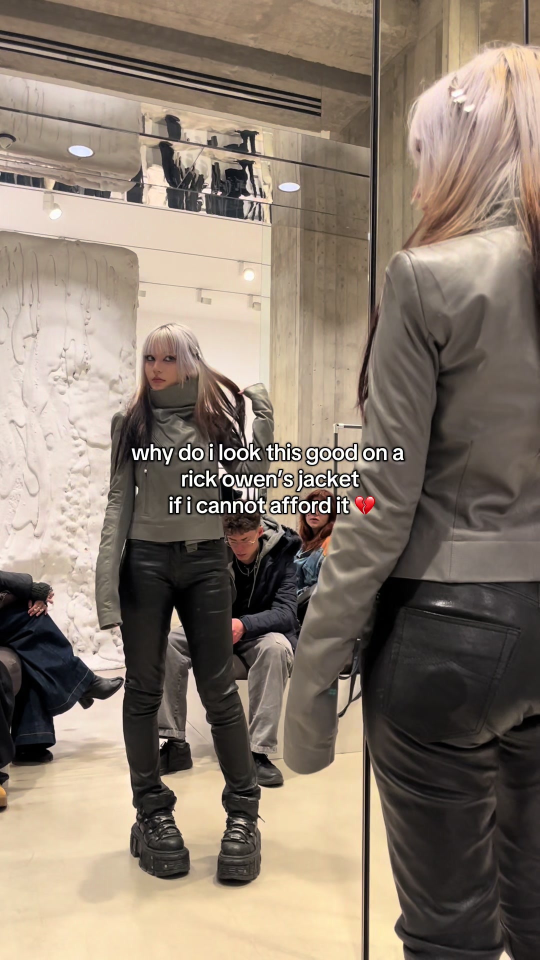 im sure this jacket was made for me but im cooked #rickowens