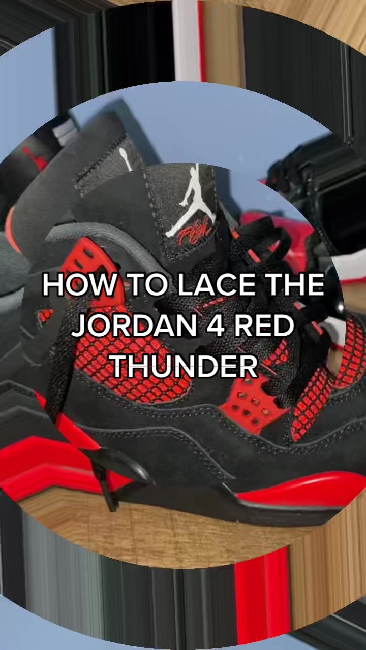 How to lace up the brand new Jordan Retro Red Thunders 🩸⚡️👟 Please Follow, Like and Share! #sneakerlife #sneakercol...
