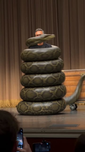 This magic trick took an unexpected turn… 🐍🎩 I disappeared inside a giant anaconda — but wait until you see who com...