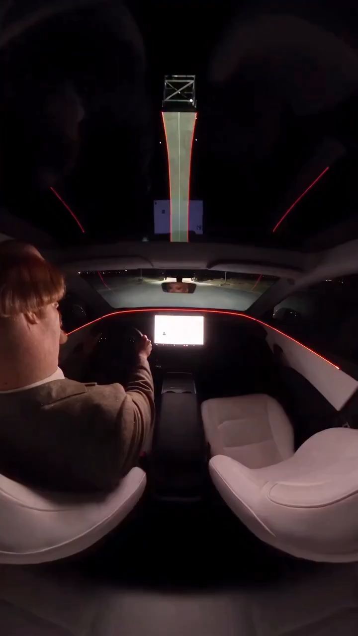 Testing out the new Tesla Roadster