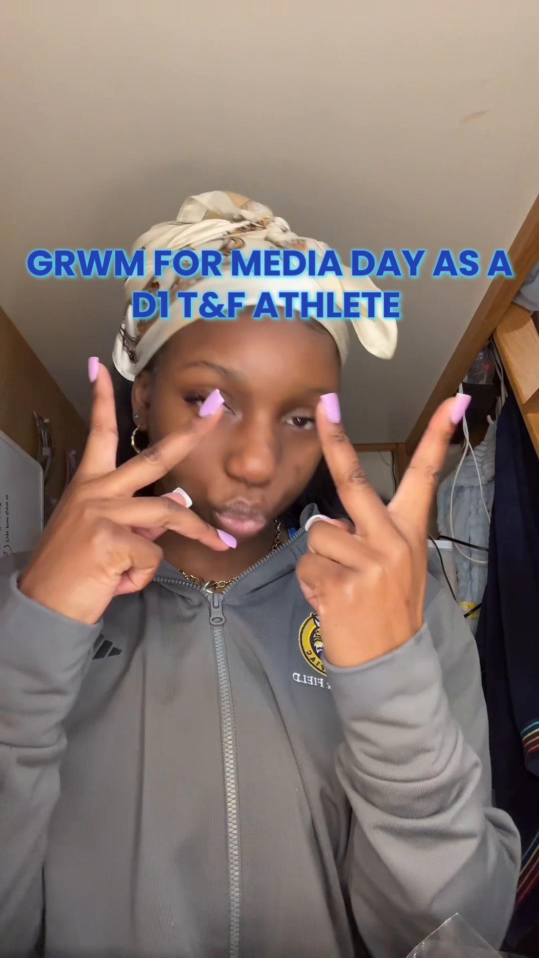 Still waiting on our pictures 😞#grwm #mediaday #d1 #track #makeup