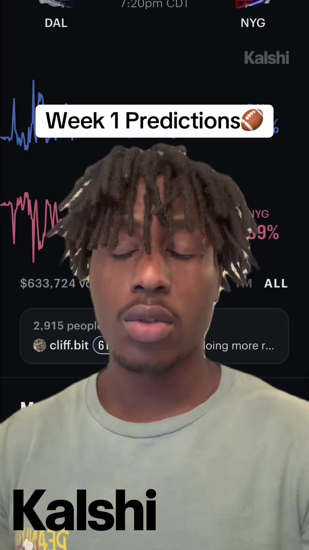 Week 1 Predictions🏈 #nfl #football #footballtiktok #kalshipartner