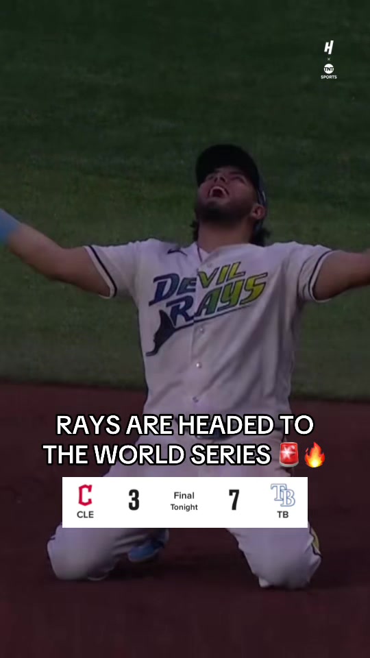 TAMPA BAY DEFEATS CLEVELAND IN 6 GAMES 🤯 #mlb #baseball #tampabayrays #rays #worldseries