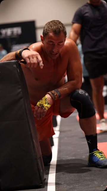 This is right after I finished completely spent, nothing left. Nobody really talks about this part of competing. Not...