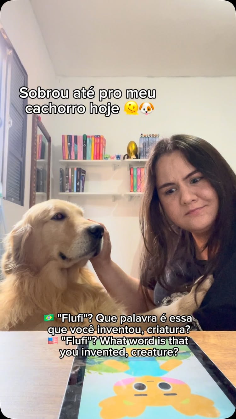 Hoje sobrou até pro meu dog 🥹😆🤷🏻‍♀️ @vocaai_official #vocaai #inglesonline #inglesparabrasileiros #inglesparatodo...