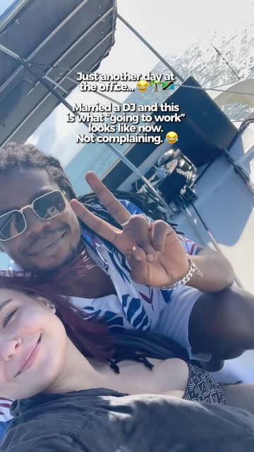 Not the worst 9–5 we could’ve asked for 😂🌴🇹🇿 Being married to a DJ comes with some very questionable “work enviro...
