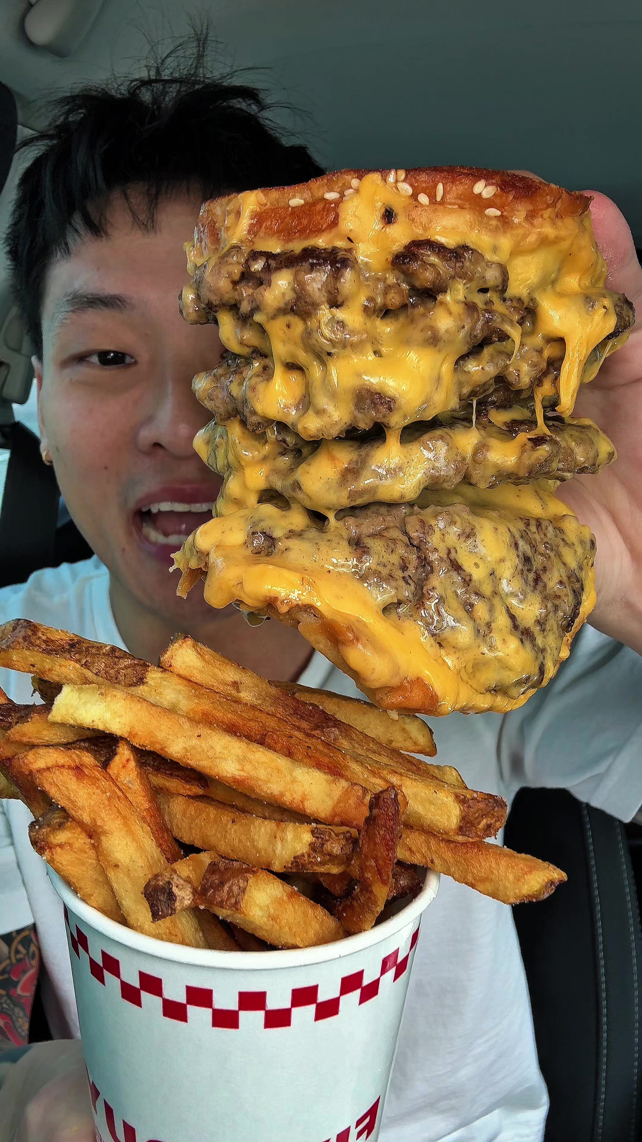 Trying @Five Guys for the first time #fiveguys #burger #mukbang #eatingshow #fypシ゚viral