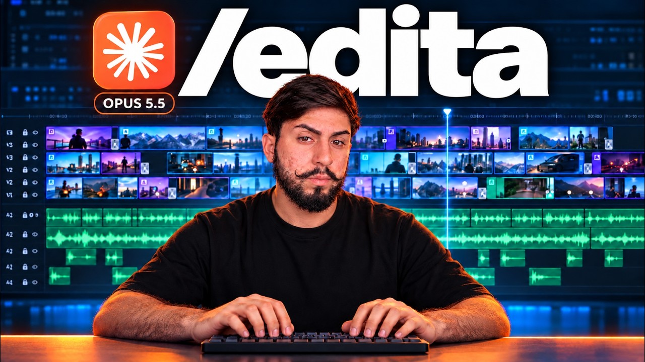 Como Eu Crio e Edito Meus Vídeos com o Claude Opus 5.5 Neste vídeo, eu te mostro como criar e editar vídeos com o Cla...