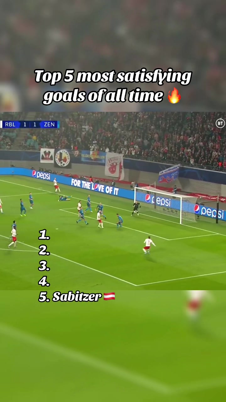Top 5 most satisfying goals of all time 🔥 #top5 #football #goals