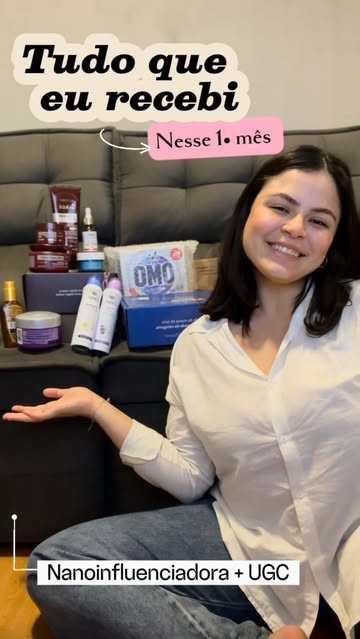 Meu primeiro mês como Nanoinfluenciadora + UGC Creator 🤍✨ E olhar para tudo isso me faz pensar em quanto um sonho po...