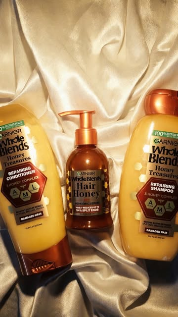 Garnier Whole Blends Honey Treasures🤎💛 @garnierusa #Lorealistar #GarnierPartner #GarnierHairRoutine