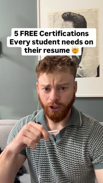 Comment RESUME below and I’ll send you the 5 free certifications every student needs on their résumé! 👇 These are 10...