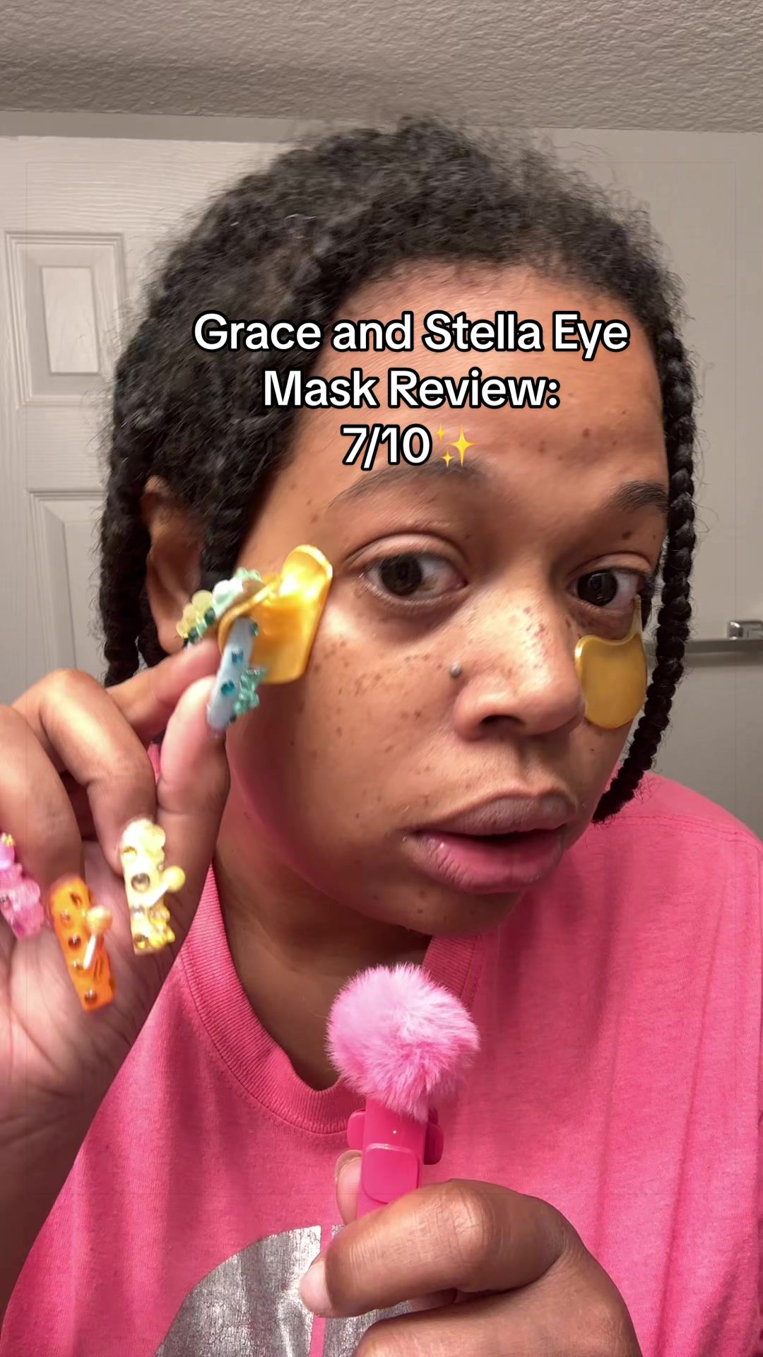 Grace and Stella eye mask honest review 7/10 for under $10 not bad✨ #tiktokshopcreatorpicks #skincaretiktok #skincare...
