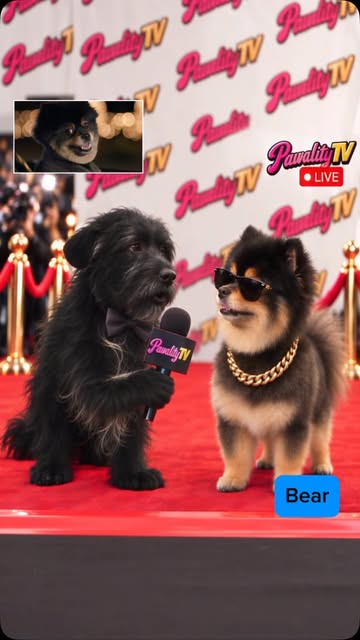 2 million views on IG and now Bear’s doing red carpet interviews 😂🐾 Can’t tell him he’s not a star! 🎤✨ Follow @paw...