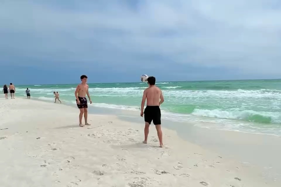 Juggling on the beach