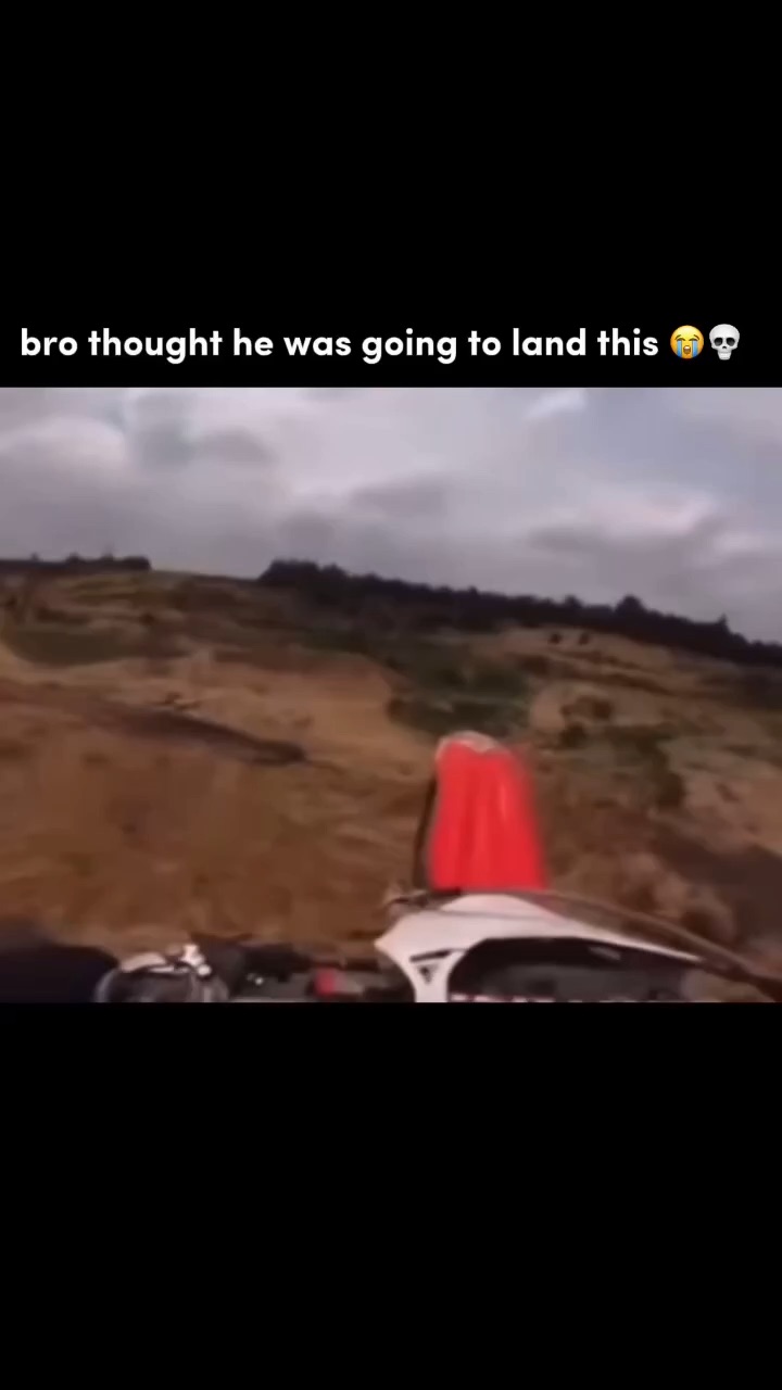 He really thought he landed this 😭💀 #Shorts #DirtBike #Fail #HiggsfieldAi