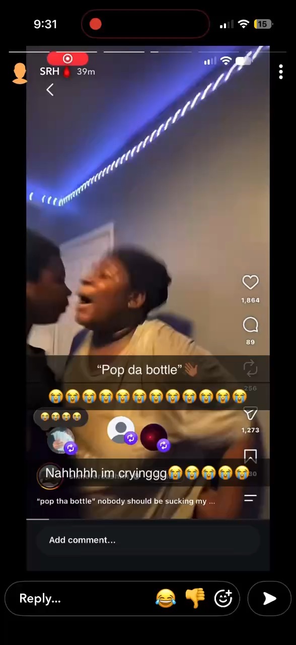Pop da bottle😂😂😂😭😂😭