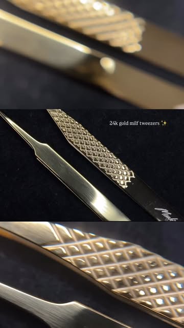 Often imitated, never duplicated 😮‍💨 This new gold finish making me excited to pick milf tweezers back up for appts...