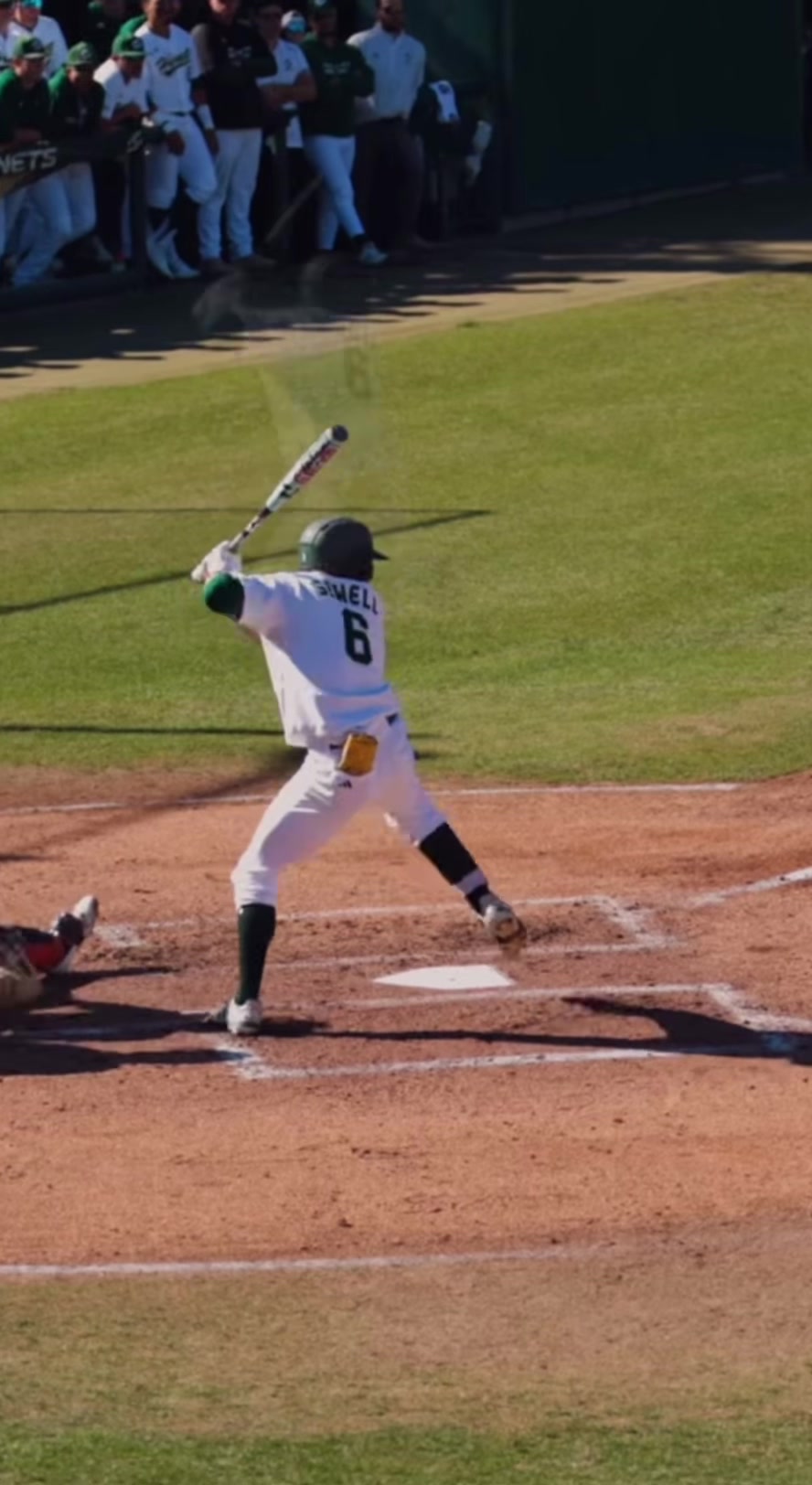 Booom - - - #DeMarini #sacstate #baseball #fyp #hornets #jakobpoturnak