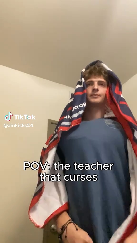 Teacher going to class