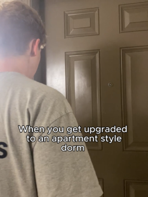 POV: You finally get upgraded to an apartment style dorm 😭💀 #fyp #college #relatable #dormlife #viral Why Apartment...