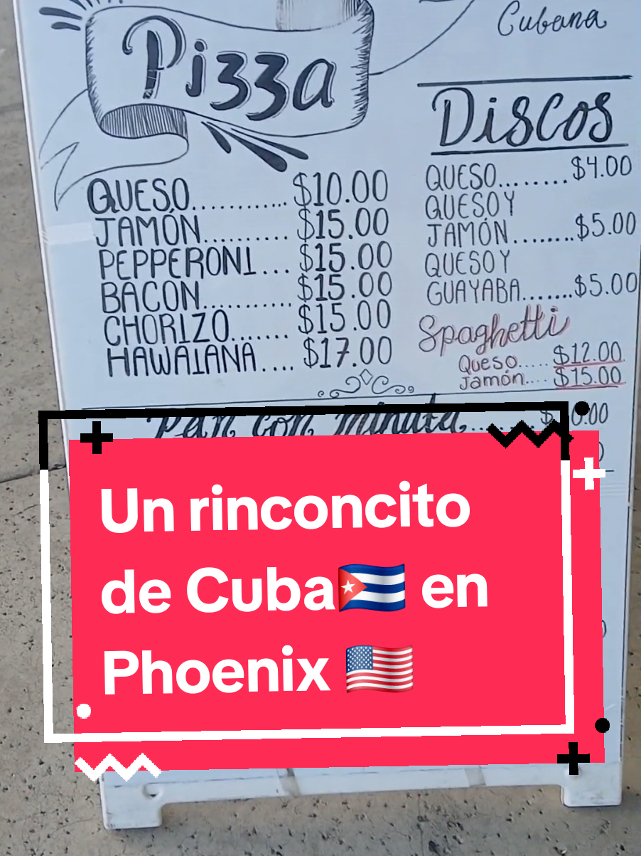 No lo podía creer 😍 En Phoenix hay una tienda llamada La Libertad donde venden comida típica de Cuba 🇨🇺 Pizza cuba...