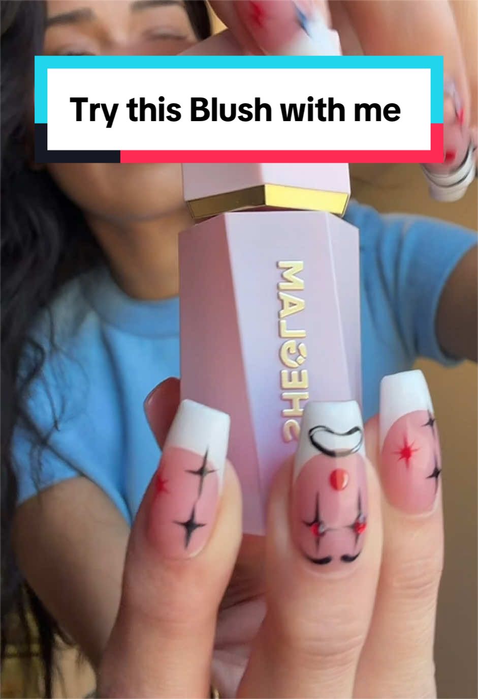 POV you found the blush that actually shows up on camera @SHEGLAM 🩷🩷🩷 I love it!! Also can we talk about my nails?...