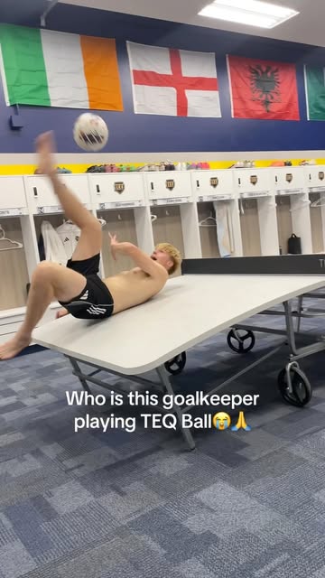 This was for game point too😭🙏 @zachjennings0701 #soccer #athlete #goalkeeper #teqball #football