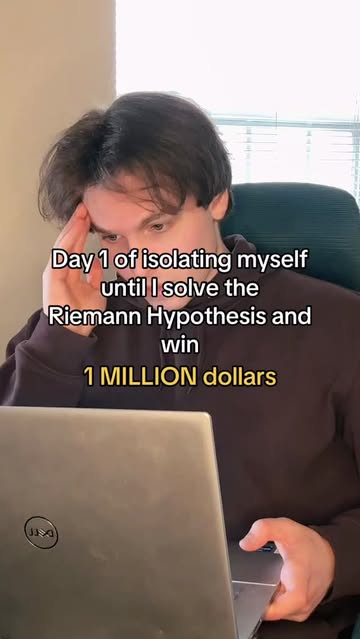 Day 1 of isolation until I solve the Riemann Hypothesis and win 1 MILLION dollars #math #millionaire #challenge #anyt...