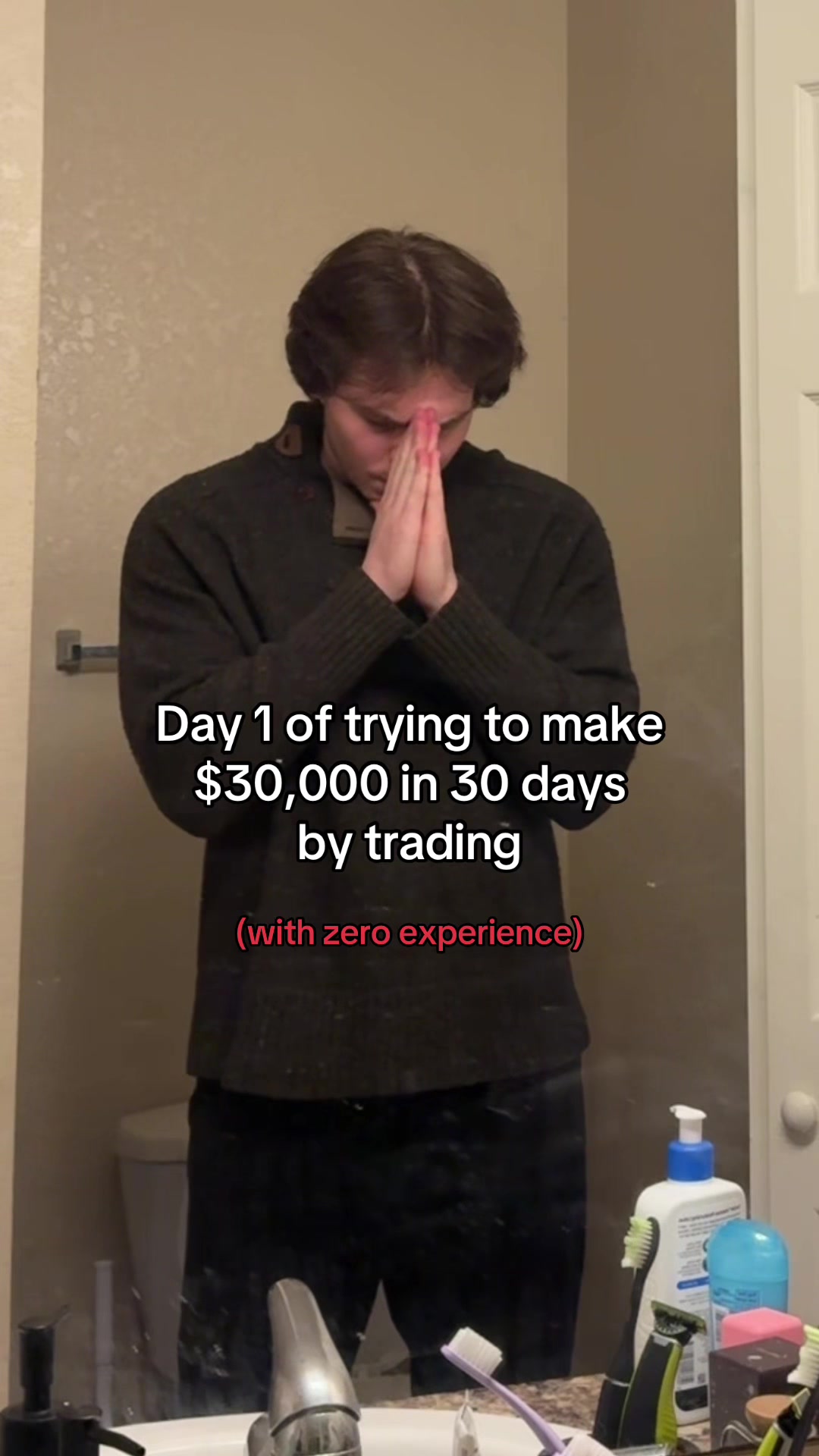 Day 1 of trying to make $30k in 30 days 😭 #30daychallenge #daytrader #millionaire