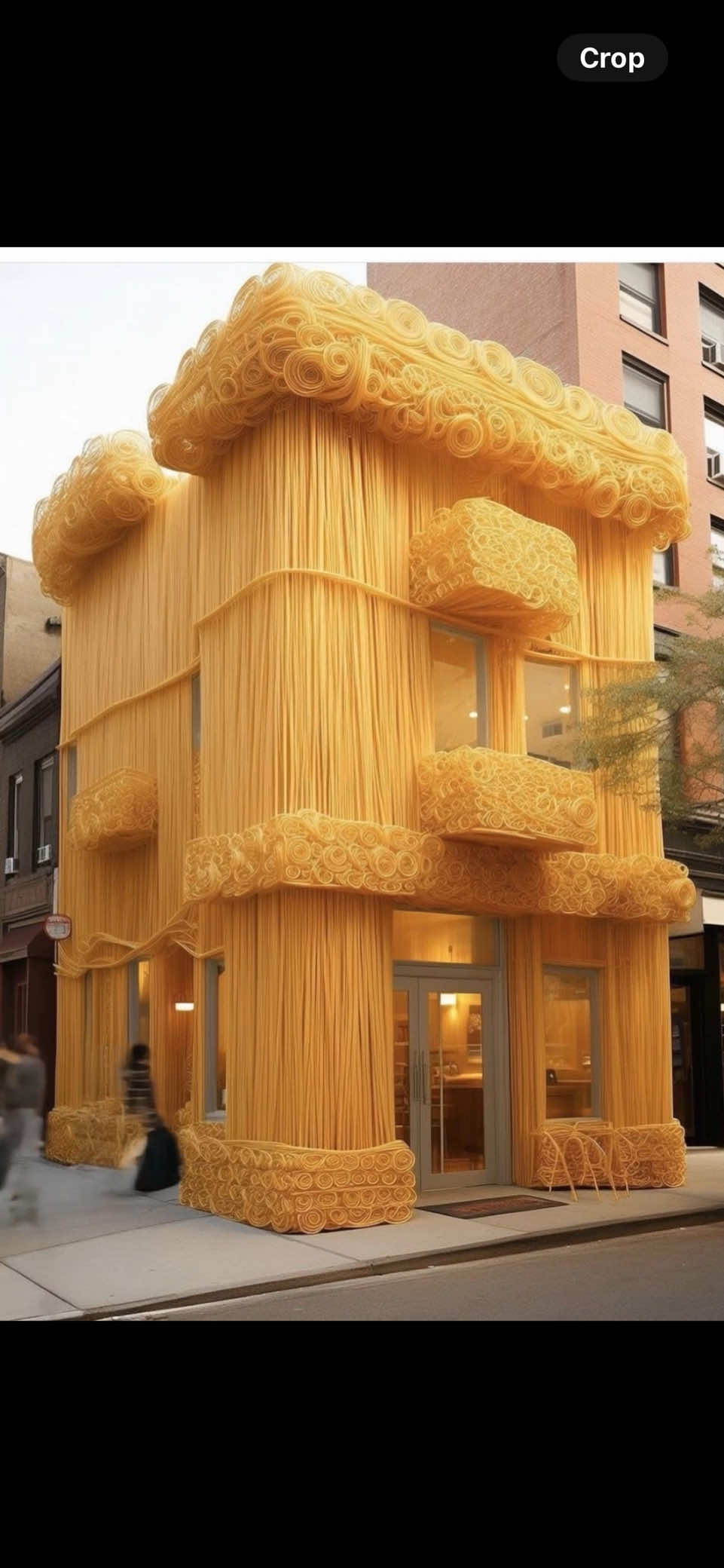 Oh no! Pasta house is collapsing! 🥲 #pasta #ai