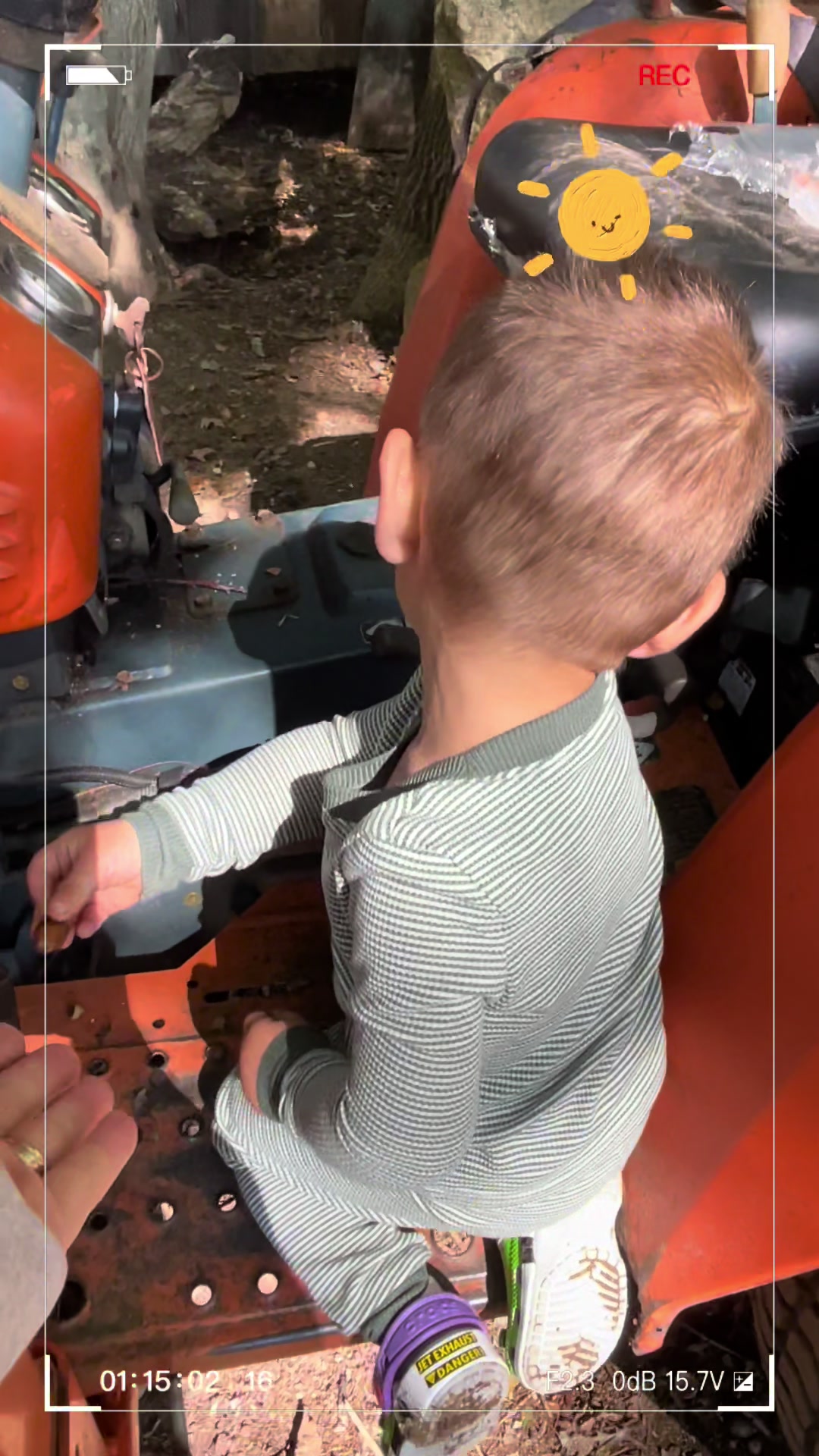 #toddlerlife #kubotatractor #outdoorfun