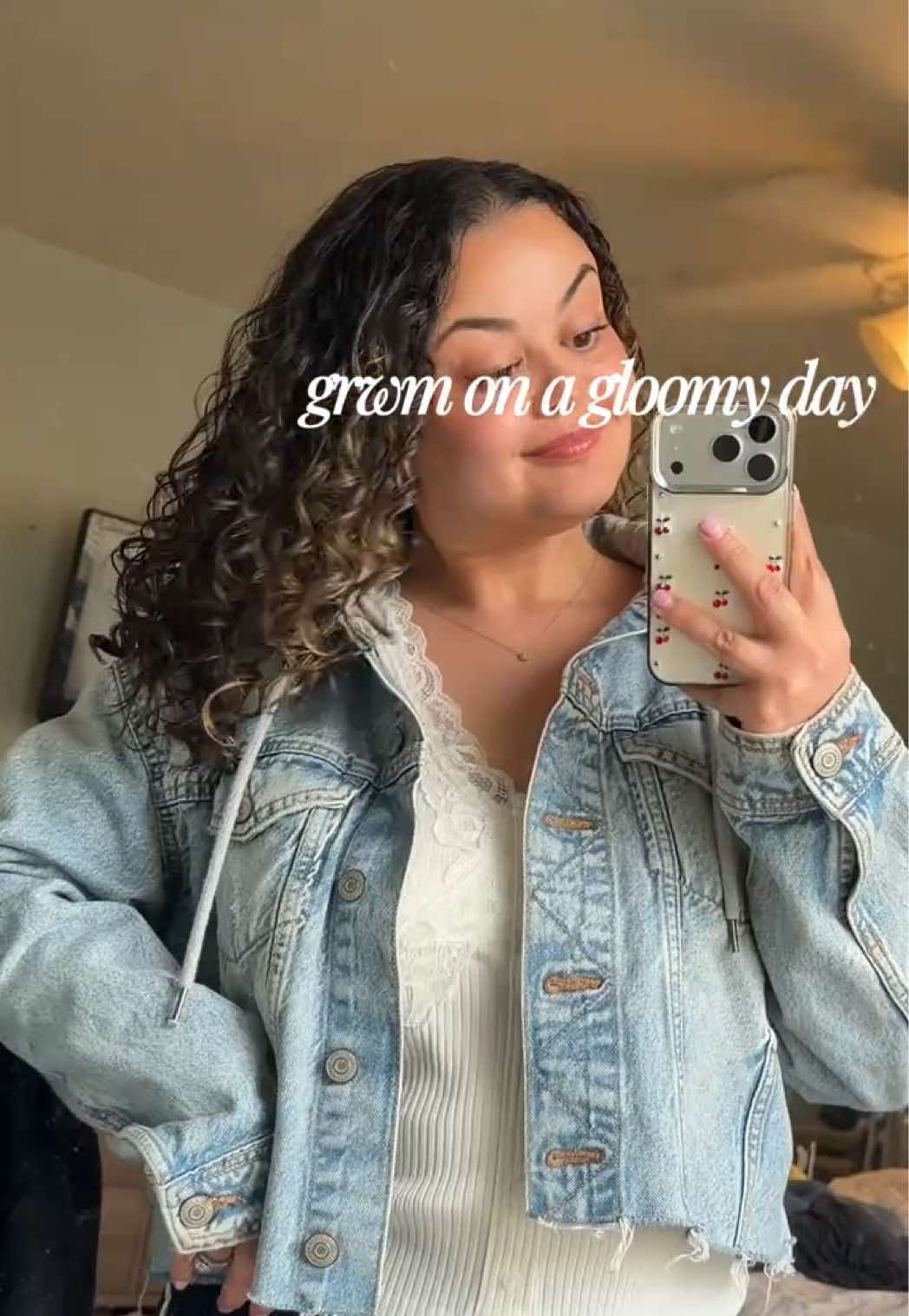 getting ready even on a gloomy day ☁️ using a few products I’ve been loving lately 🤍 #grwm #curlyhair #grwmmakeup #g...