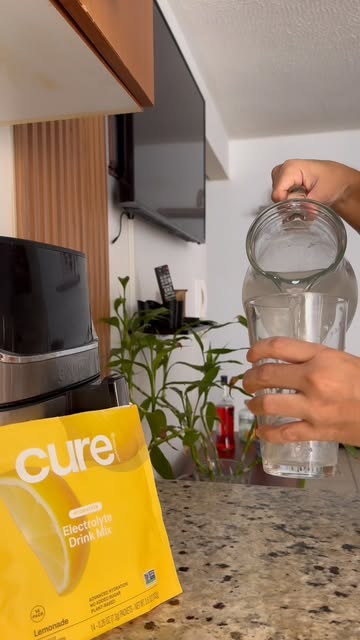 Morning routine My day always starts with a glass of @CureHydration to stay hydrated before I get to work. Small habi...
