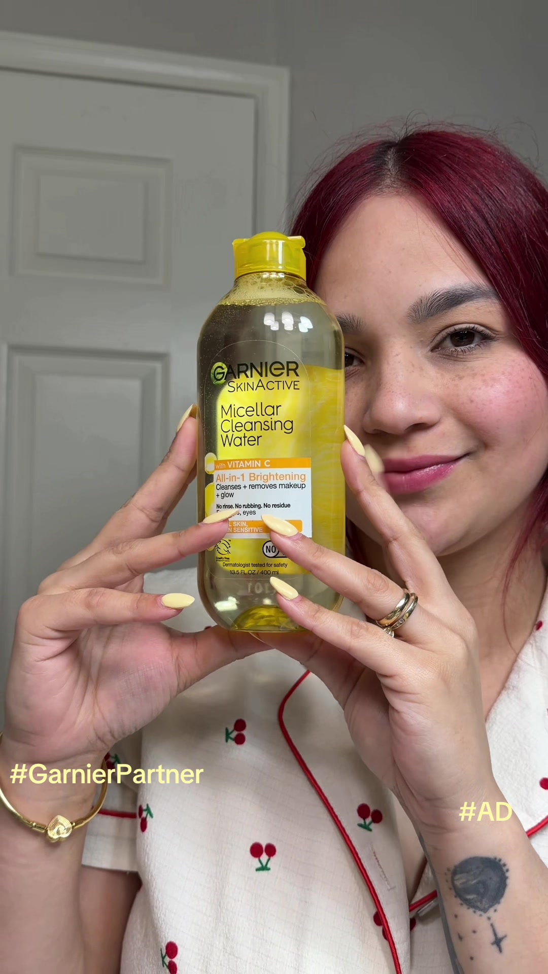 Agua micelar + vitamina C🍊. #GarnierPartner #Lorealistar #MicellarGlowUp #creadoraUGC #CreadoraUGCEspañol