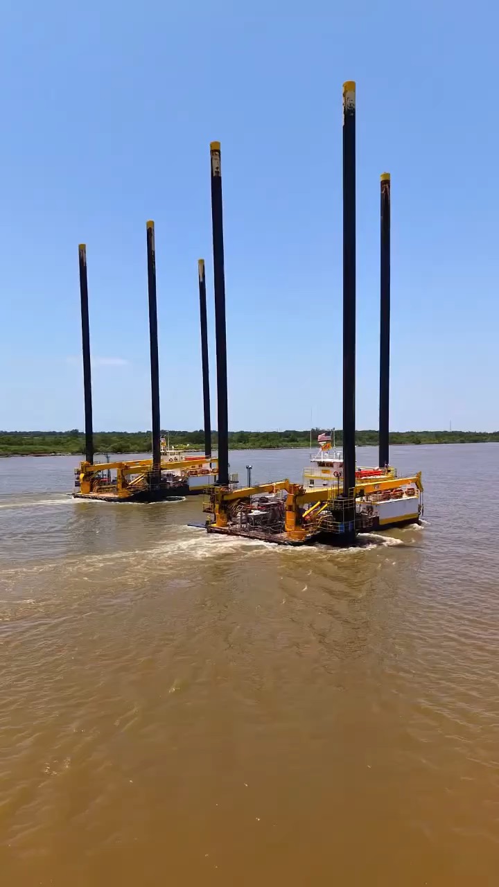 Drone footage of boats